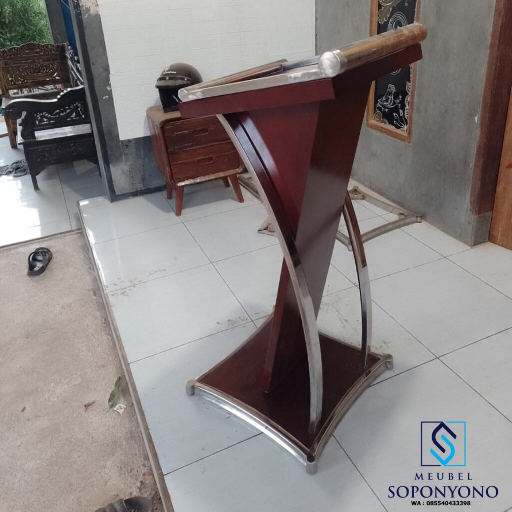 Mimbar Masjid Podium Pidato Minimalis Stainless Mimbar Masjid Podium Pidato Minimalis Stainless