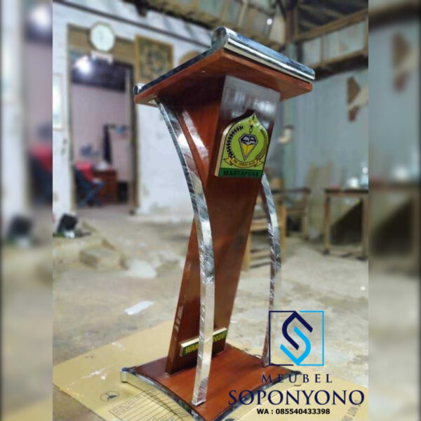 Model Mimbar Pidato Podium Stainless Murah