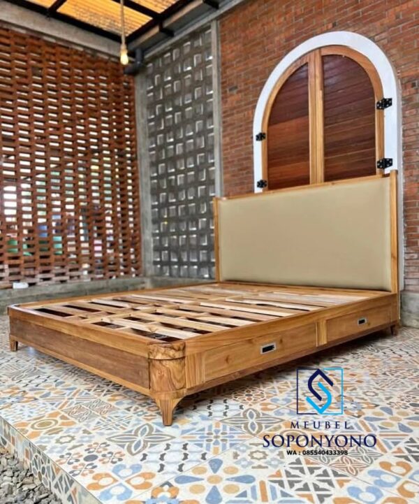 Harga Tempat Tidur Minimalis Sandaran Jok Jati