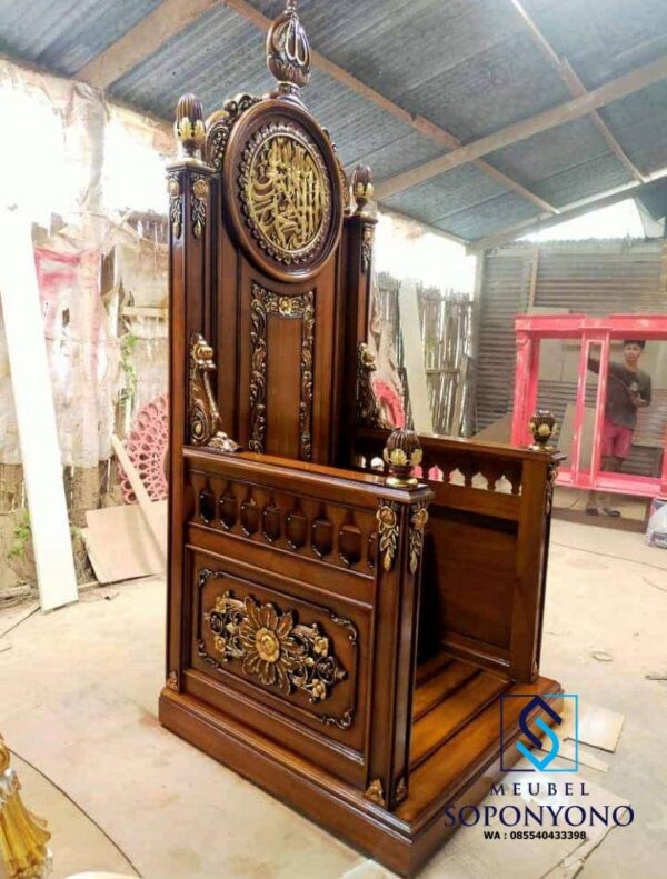 Jual Mimbar Masjid Ukiran Mewah Jati Jepara