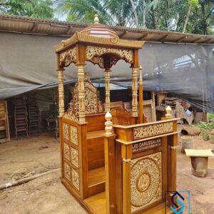 Mimbar Masjid Kubah Pintu Samping Mimbar Jati Jepara