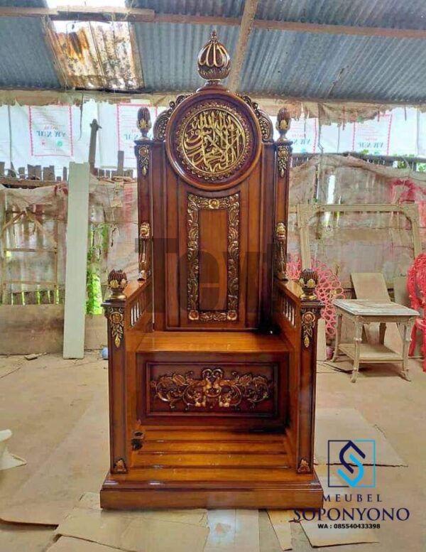 Mimbar Masjid Ukiran Mewah Jati Jepara