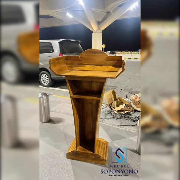 Harga Mimbar Podium Masjid Minimalis Modern Jati