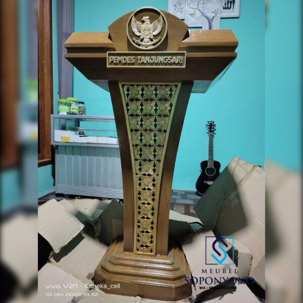 Harga Podium Masjid Minimalis Modern Kayu Jati