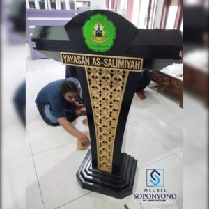 Harga Podium Masjid Minimalis Ukir Jati Jepara