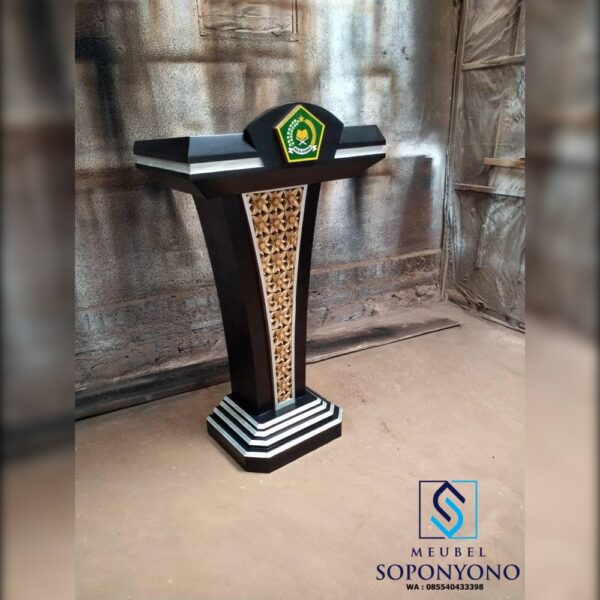 Jual Podium Masjid Minimalis Modern Kayu Jati