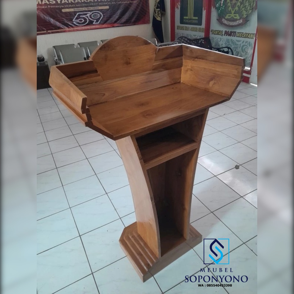 Jual Podium Pidato Minimalis Kayu Jati Jepara Jual Podium Pidato Minimalis Kayu Jati Jepara