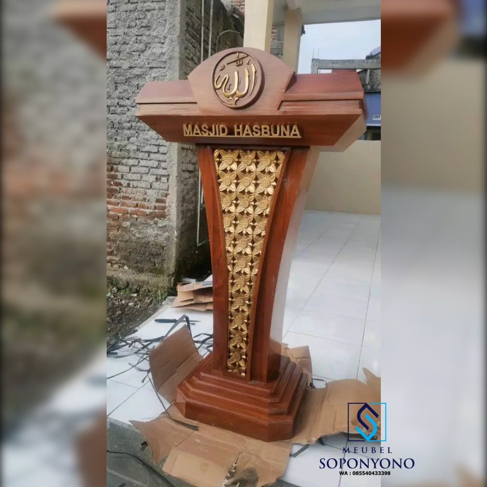 Model Podium Masjid Minimalis Ukir Jati Jepara Model Podium Masjid Minimalis Ukir Jati Jepara