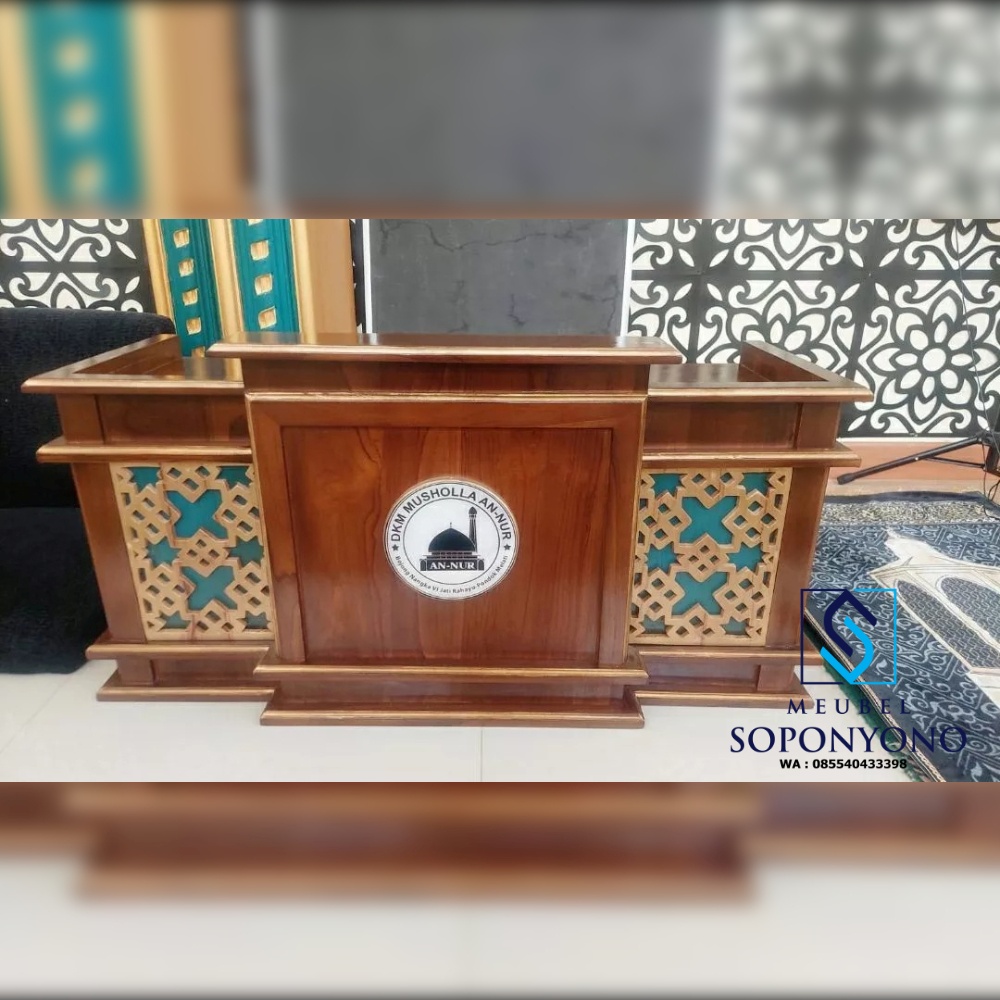 Mimbar Majelis Minimalis Kayu Jati Jepara Mimbar Majelis Minimalis Kayu Jati Jepara