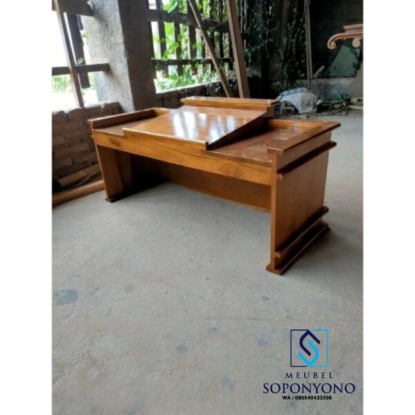 Model Meja Mimbar Ngaji Lesehan Minimalis Kayu Jati