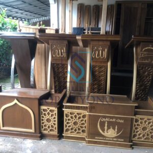 Mimbar Masjid Ukiran Jepara Kayu Jati