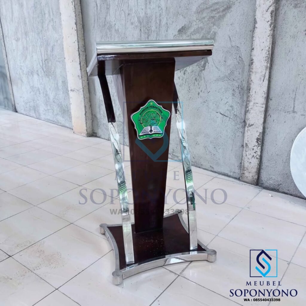 Harga Mimbar Podium Minimalis Stainless Kayu Jati Harga Mimbar Podium Minimalis Stainless Kayu Jati