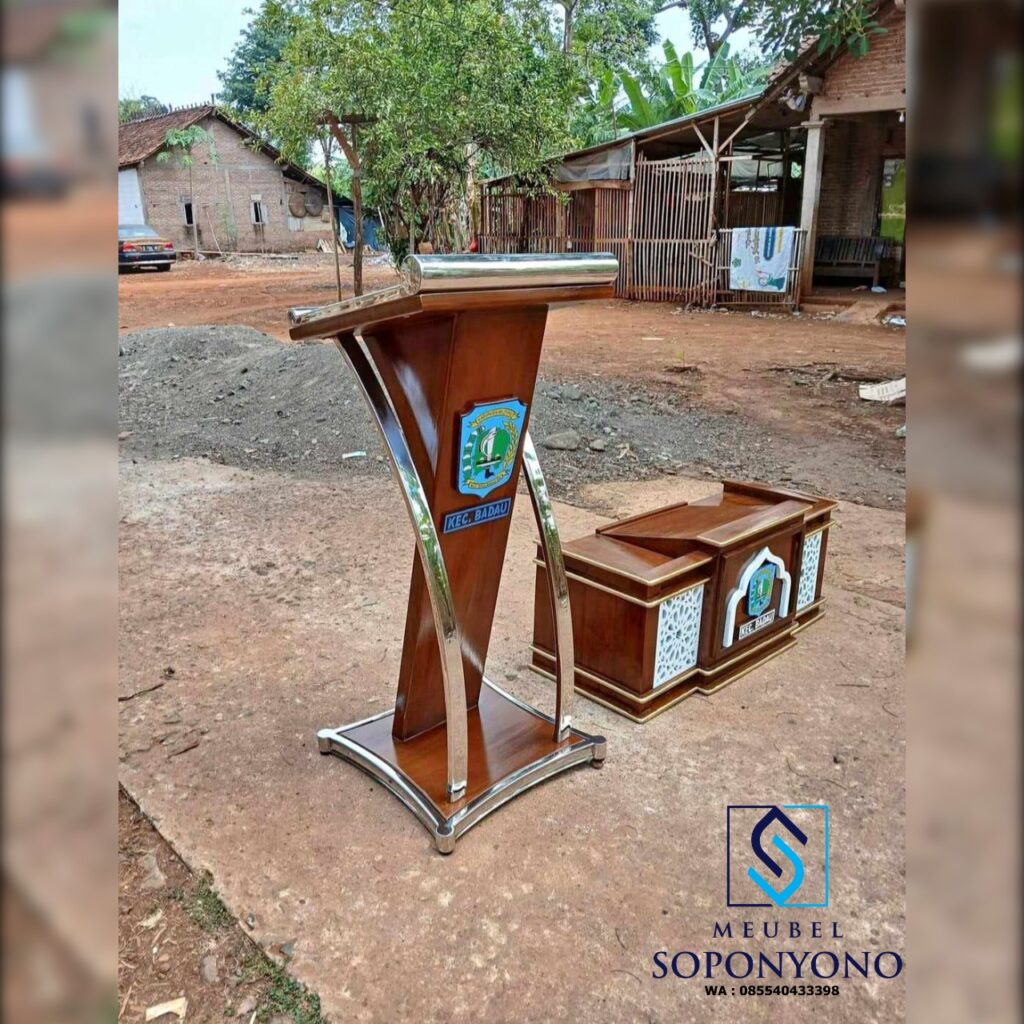 Harga Mimbar Podium Stainless Minimalis Kayu Jati Harga Mimbar Podium Stainless Minimalis Kayu Jati