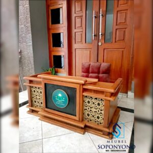 Meja Majelis Taklim Sederhana Kayu Jati Jepara