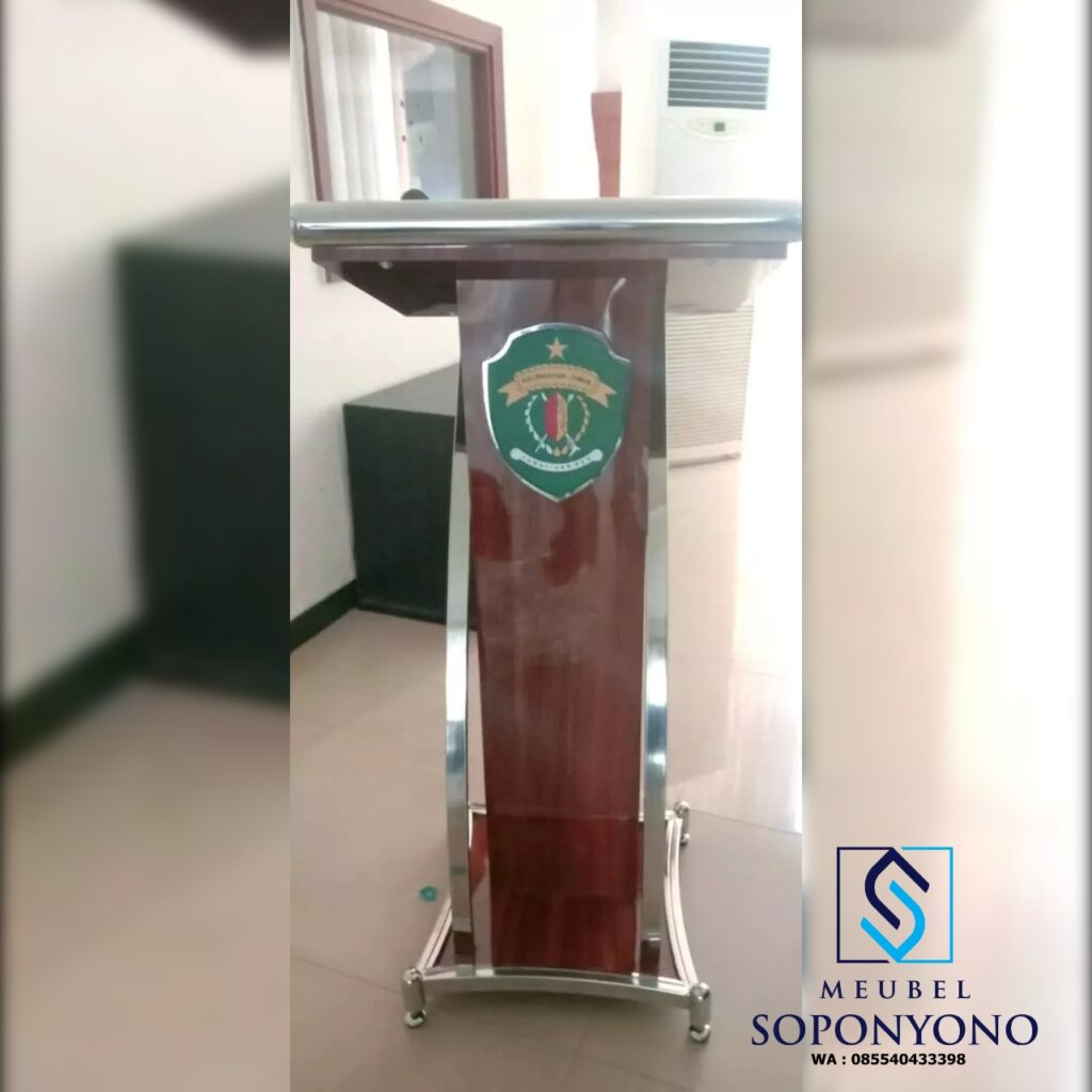 Model Podium Pidato Minimalis Stainless Mewah Jati Model Podium Pidato Minimalis Stainless Mewah Jati