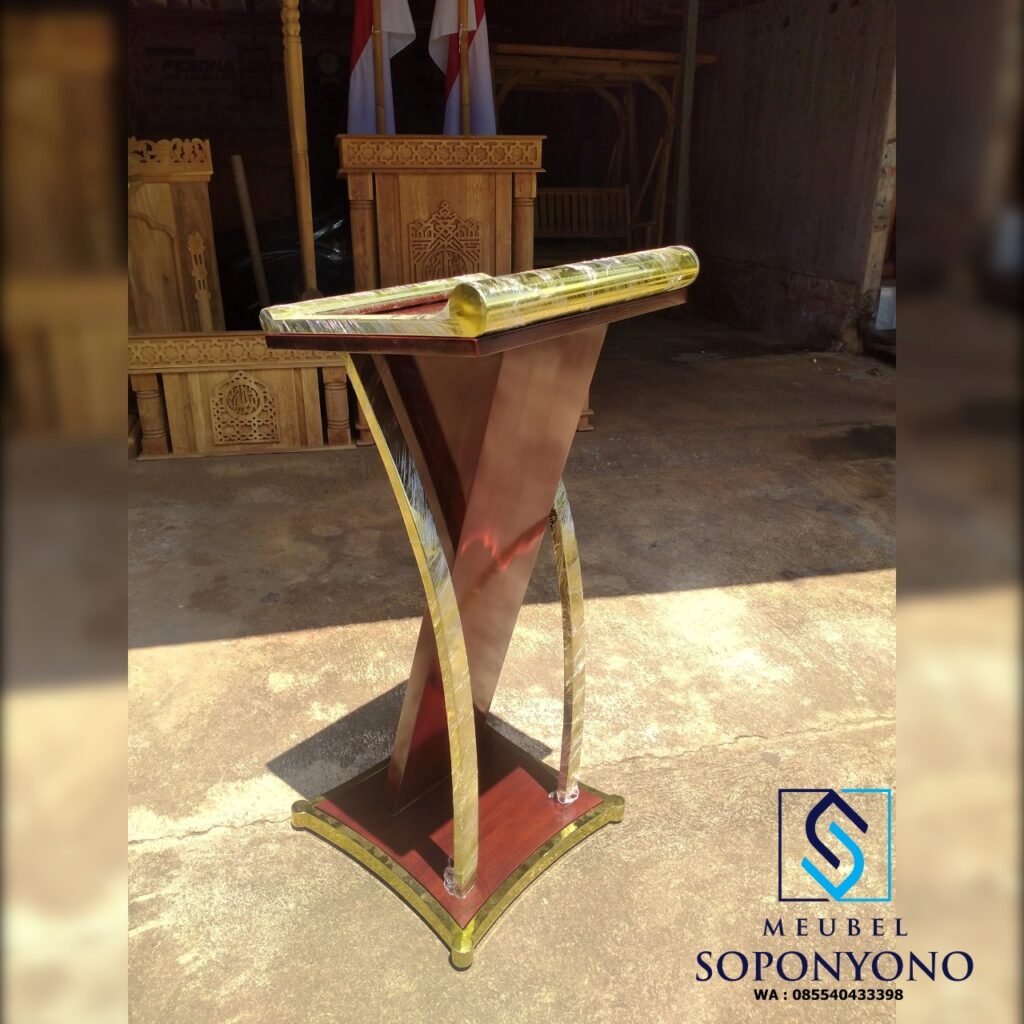 Model Podium Pidato Minimalis Stainless Mewah Terbaru Model Podium Pidato Minimalis Stainless Mewah Terbaru