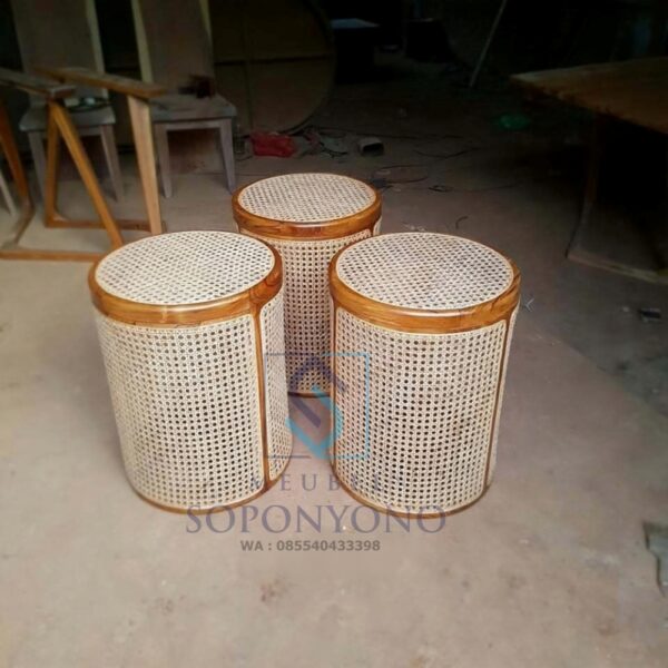 Keranjang Anyaman Rotan Baju Kotor Laundry Jati