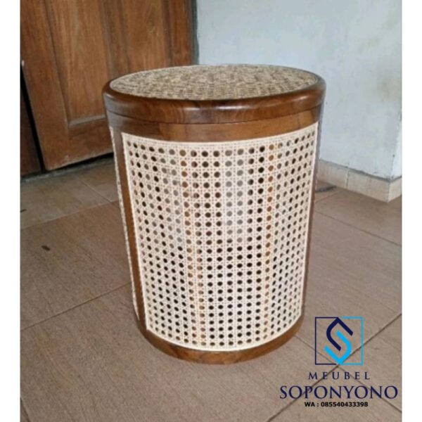 Model Keranjang Anyaman Rotan Baju Kotor Laundry Jati