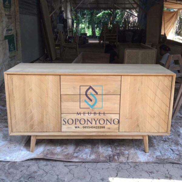 Harga Bufet Meja TV Klasik Minimalis Modern Kayu Jati