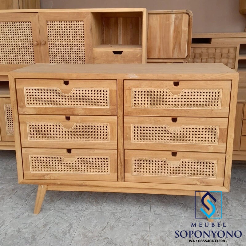 Harga Meja Drawer Retro 6 Laci Jati Minimalis Rotan Harga Meja Drawer Retro 6 Laci Jati Minimalis Rotan