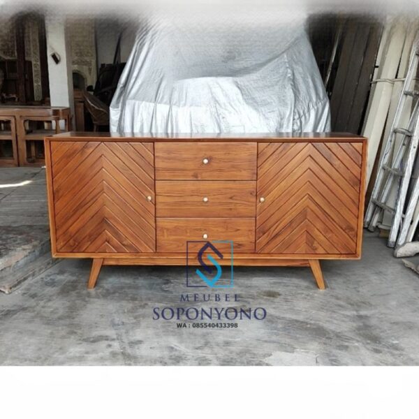 Jual Bufet Meja TV Klasik Minimalis Modern Kayu Jati