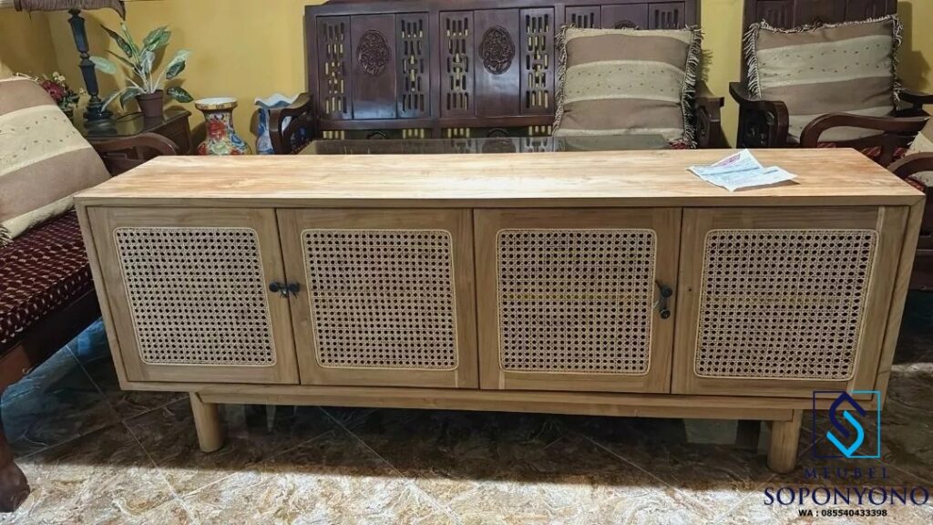 Model Meja Bufet TV Retro Jati Minimalis Rotan Jepara Model Meja Bufet TV Retro Jati Minimalis Rotan Jepara