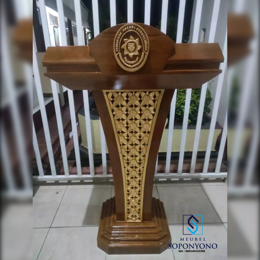 Harga Mimbar Pidato Minimalis Modern Mewah Kayu Jati Harga Mimbar Pidato Minimalis Modern Mewah Kayu Jati