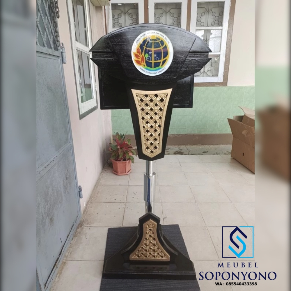 Harga Mimbar Podium Pidato Hidrolik Stainless Minimalis Jati Harga Mimbar Podium Pidato Hidrolik Stainless Minimalis Jati