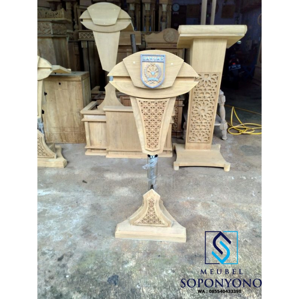 Jual Mimbar Podium Pidato Hidrolik Stainless Minimalis Jati Jual Mimbar Podium Pidato Hidrolik Stainless Minimalis Jati