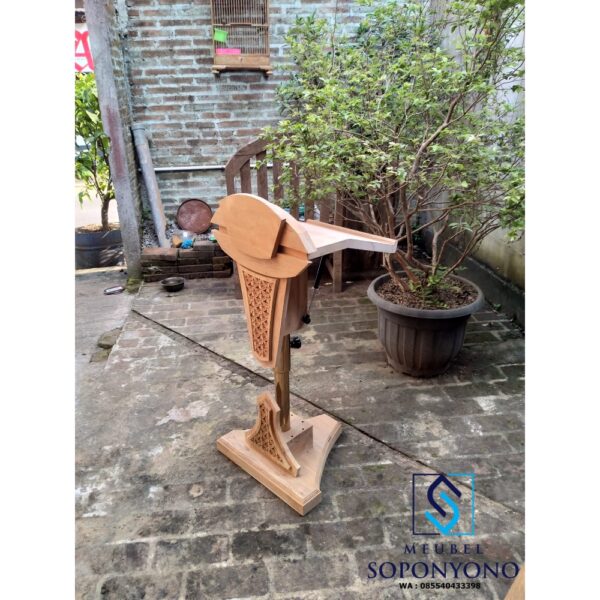 Jual Podium Pidato Hidrolik Stainless Kayu Jati