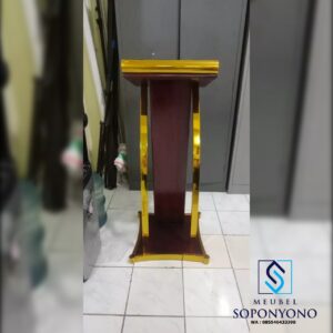 Mimbar Pidato Minimalis Model Modern Mewah Jati