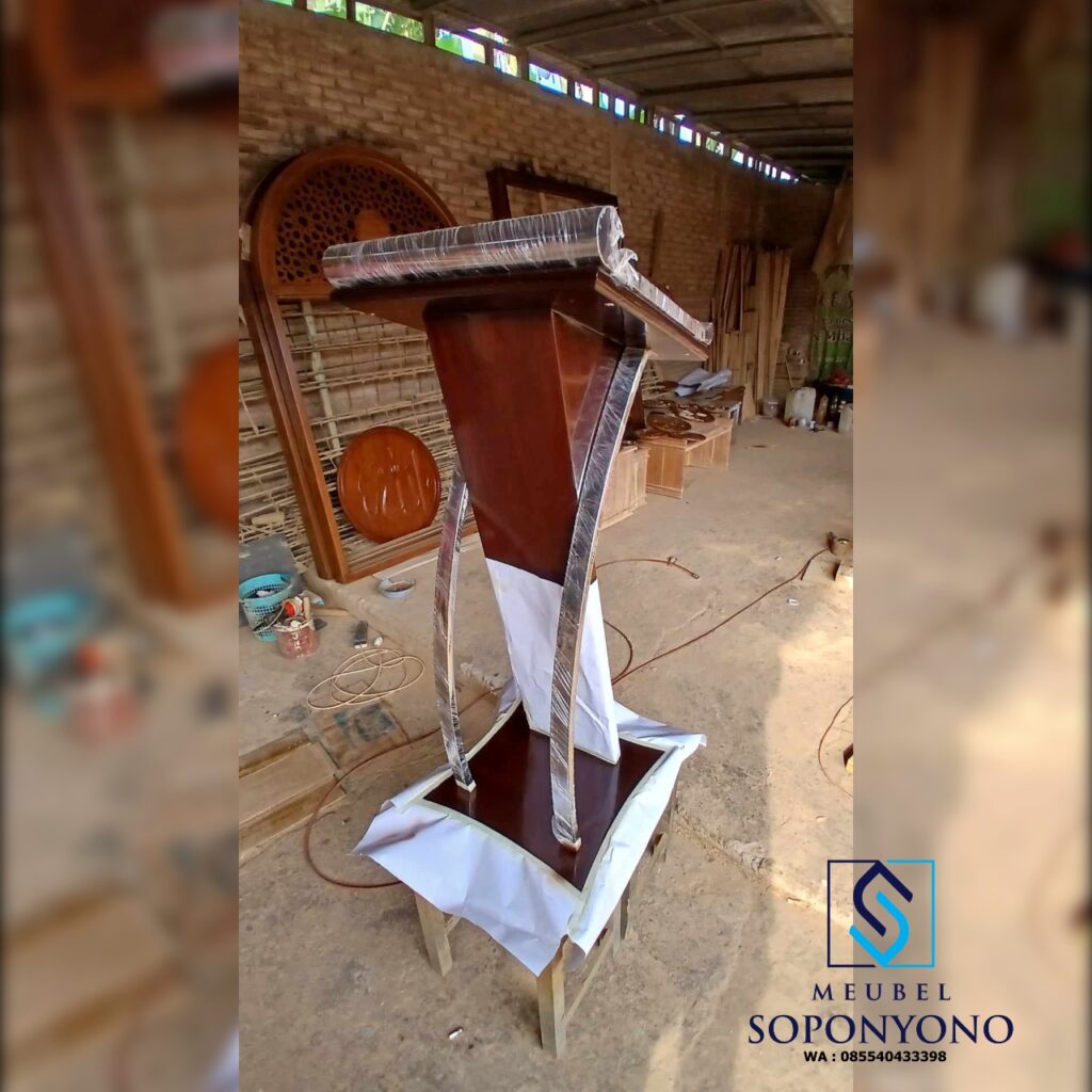 Mimbar Pidato Minimalis Podium Pidato Model Stainless Jati Mimbar Pidato Minimalis Podium Pidato Model Stainless Jati