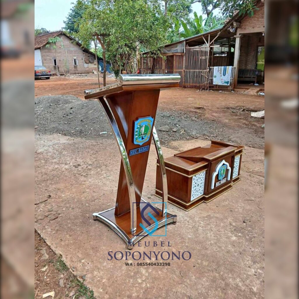 Mimbar Pidato Minimalis Podium Pidato Stainless Jati Mimbar Pidato Minimalis Podium Pidato Stainless Jati