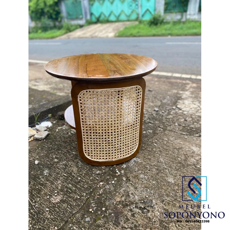 Model Coffee Table Meja Tamu Minimalis Bulat Kombinasi Rotan Model Coffee Table Meja Tamu Minimalis Bulat Kombinasi Rotan