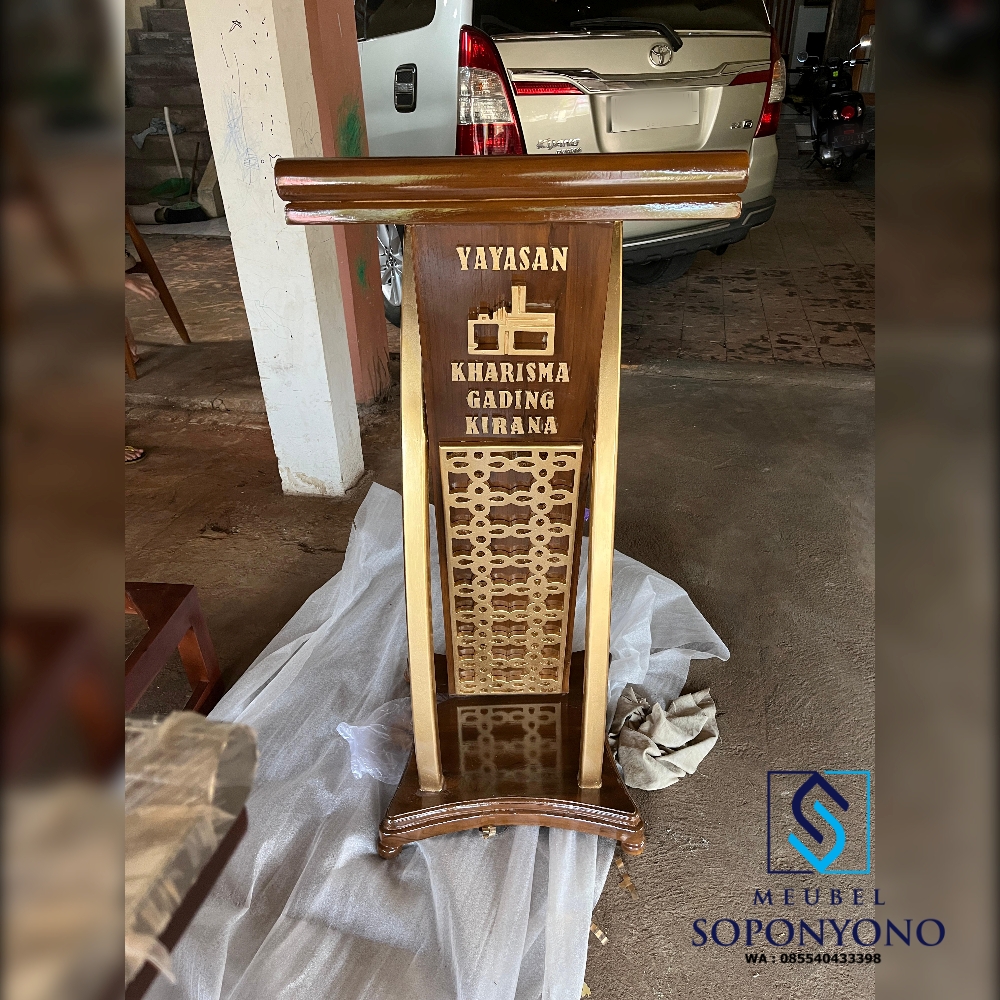Model Mimbar Pidato Minimalis Podium Ukiran Kayu Jati Model Mimbar Pidato Minimalis Podium Ukiran Kayu Jati