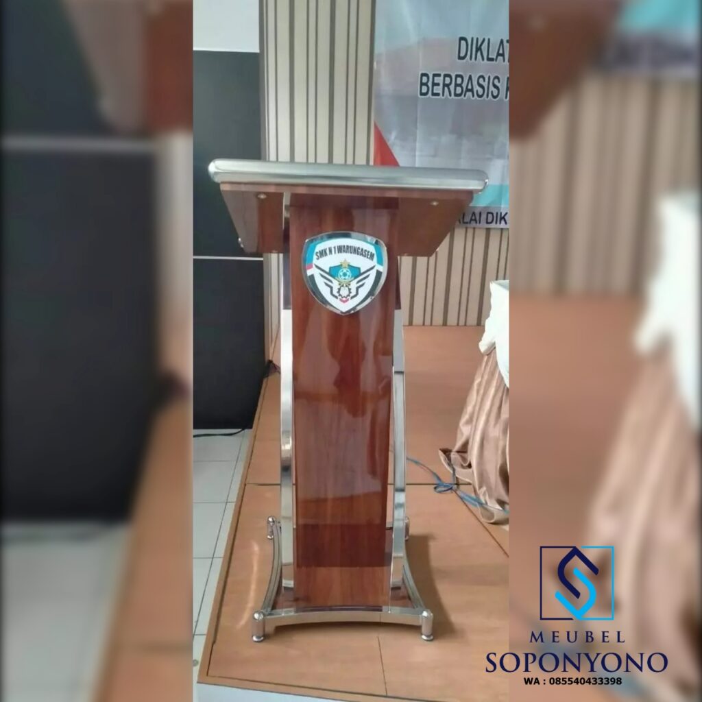 Model Mimbar Pidato Minimalis Stainless Jati Terbaru Model Mimbar Pidato Minimalis Stainless Jati Terbaru