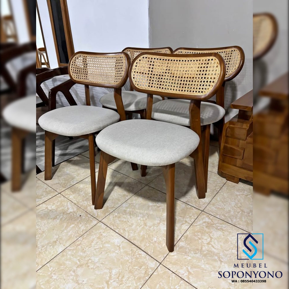 Harga Kursi Cafe Resto Kacang Rotan Minimalis Jati Harga Kursi Cafe Resto Kacang Rotan Minimalis Jati