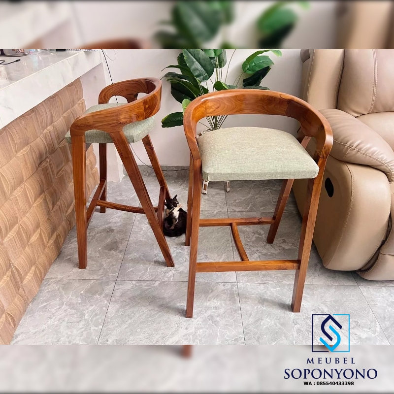 Kursi Bar Kayu Kipas Minimalis Jati Kursi Bar Kayu Kipas Minimalis Jati