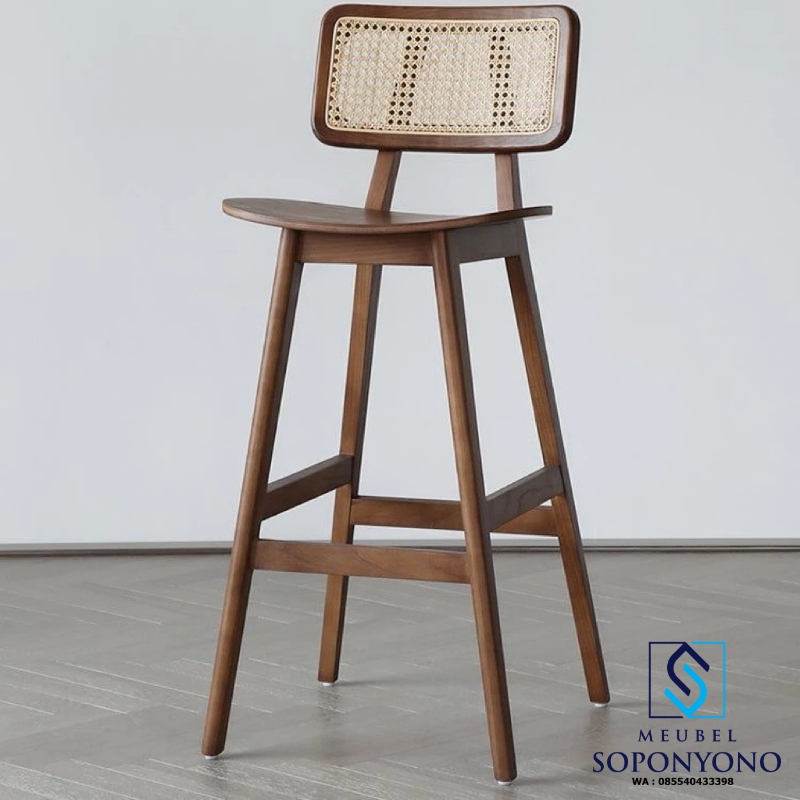 Kursi Bar Resto Rotan Minimalis Kayu Jati Kursi Bar Resto Rotan Minimalis Kayu Jati
