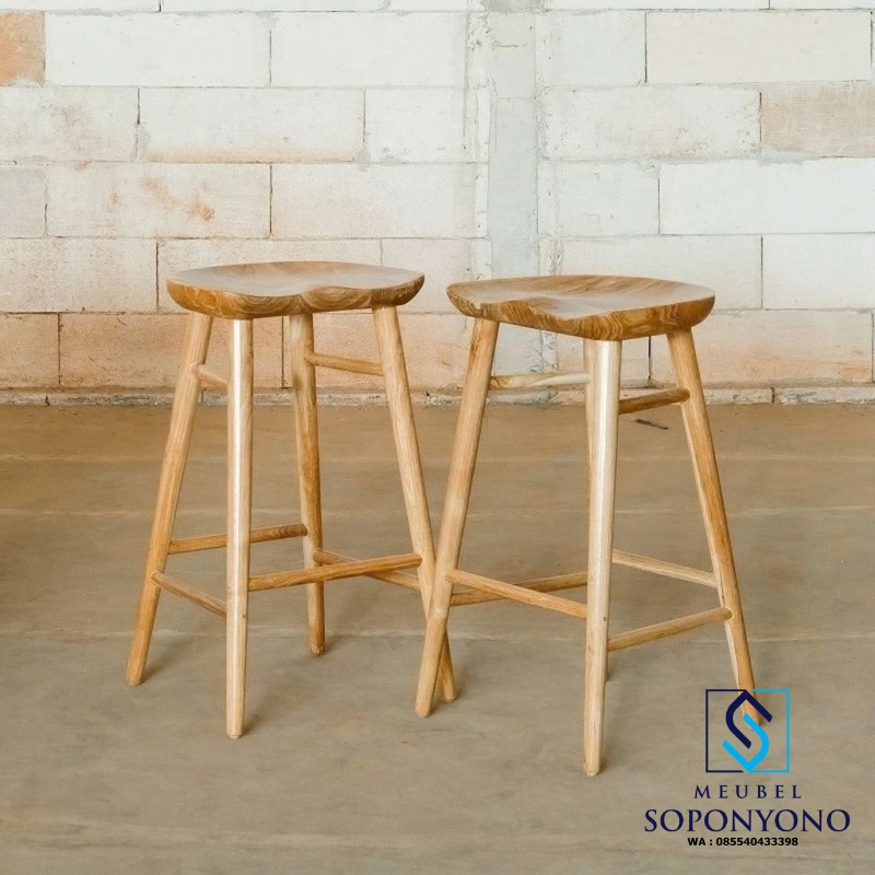 Kursi Cafe Bar Minimalis Kayu Jati