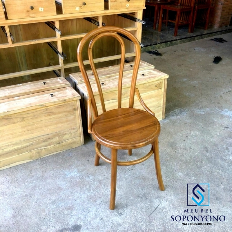 Kursi Cafe Koboi Minimalis Kayu Jati