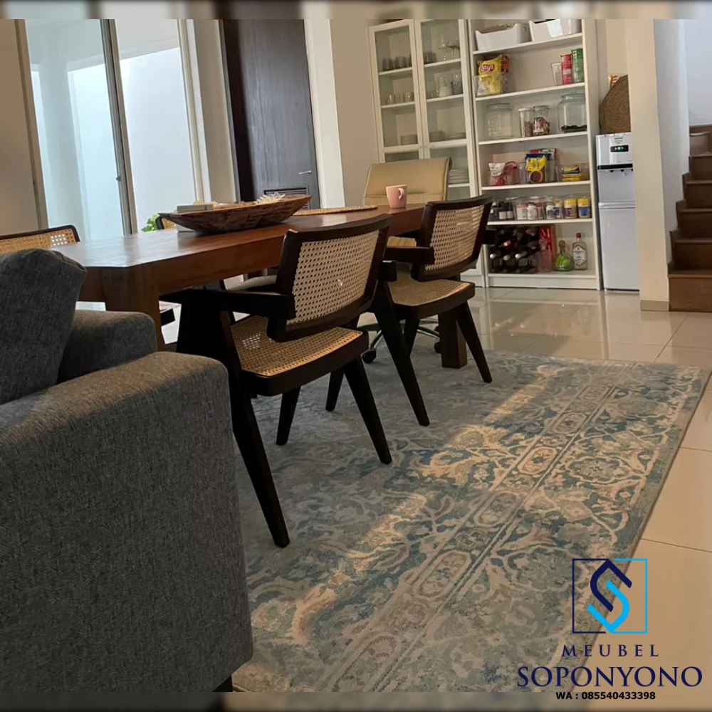 Set Kursi Makan Rotan A Kayu Jati Jepara Set Kursi Makan Rotan A Kayu Jati Jepara