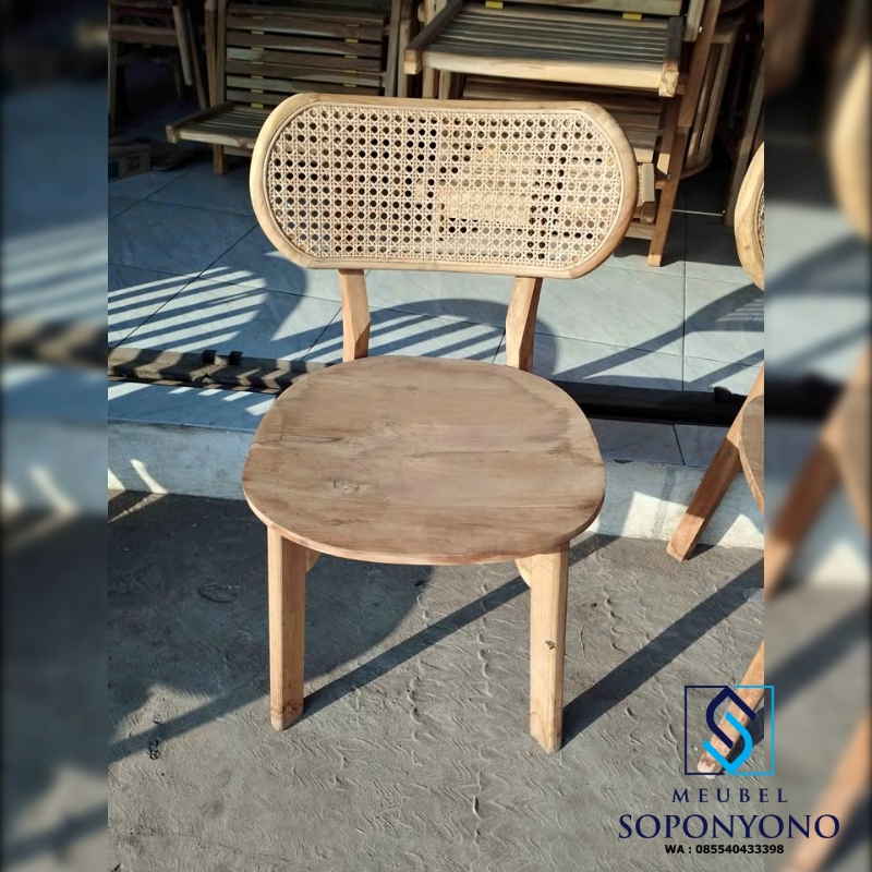 Kursi Cafe Rotan Kacang Minimalis Jati Kursi Cafe Rotan Kacang Minimalis Jati