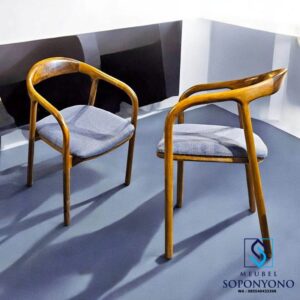 Kursi Cafe Selly Minimalis Jok Kayu Jati