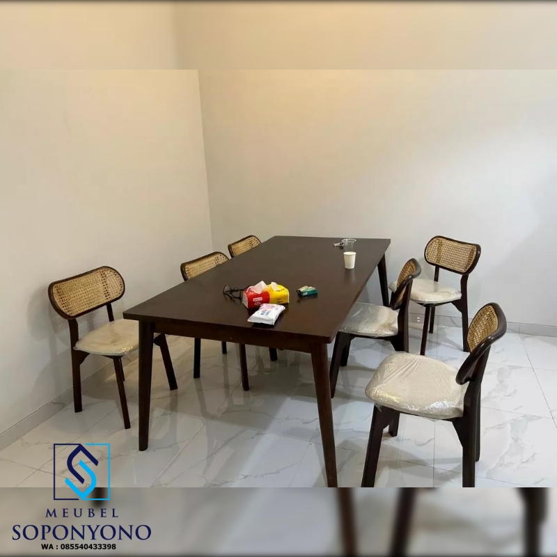 Set Kursi Cafe Kacang Rotan Minimalis Jati Set Kursi Cafe Kacang Rotan Minimalis Jati